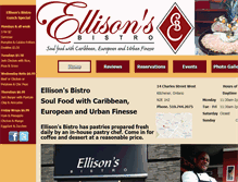 Tablet Screenshot of ellisonsbistro.com